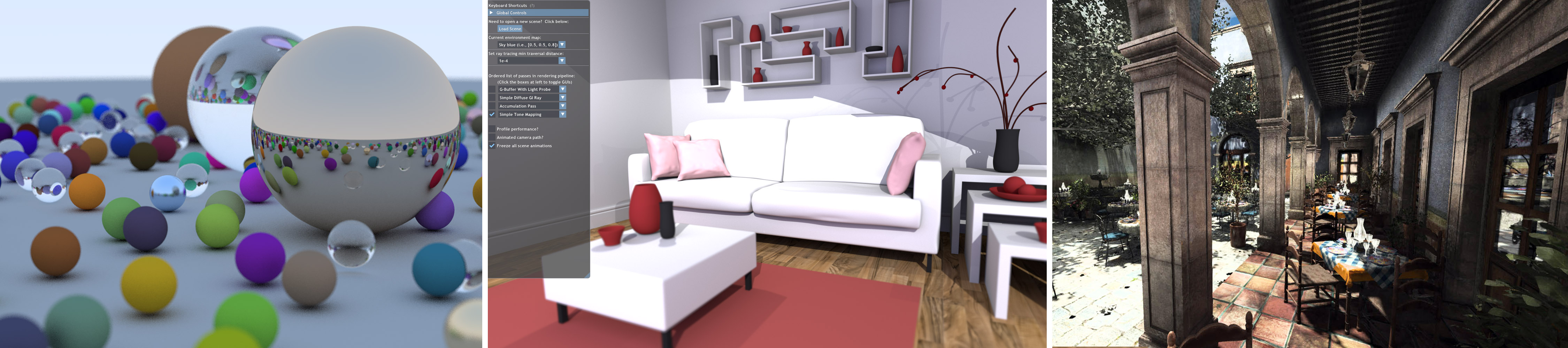 Examples of images that attendees will understand how to render after each third of the course.